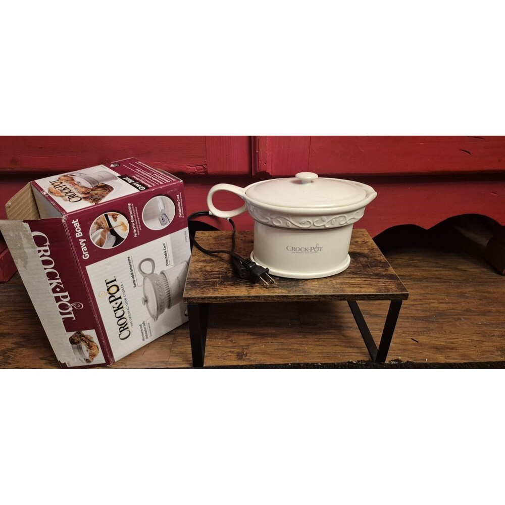 New Crock Pot Ceramic Gravy Boat Electric Gravy/Syrup Warmer SCCPVG000 2.25 cup